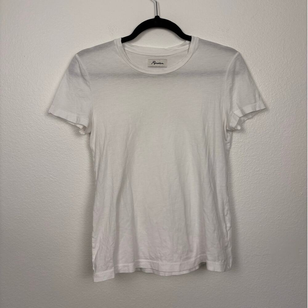 Rowan Supima Cotton Short Sleeve White Crewneck Lightweight Tee XS